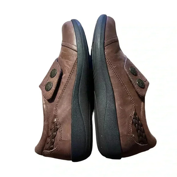 Aetrex Karina monk strap brown leather slip in with strap size women’s size 9.5 - Picture 4 of 11